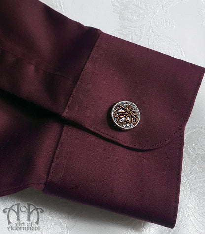 Patina Steampunk Kraken Cuff Button Covers