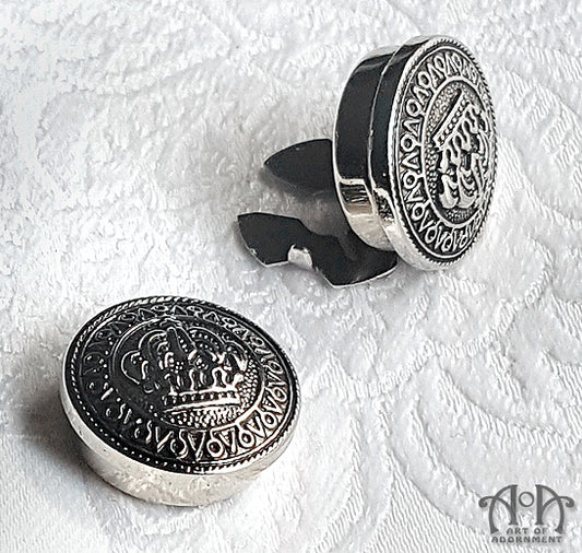 Argenta Victorian Royal Crown Cuff Button Covers