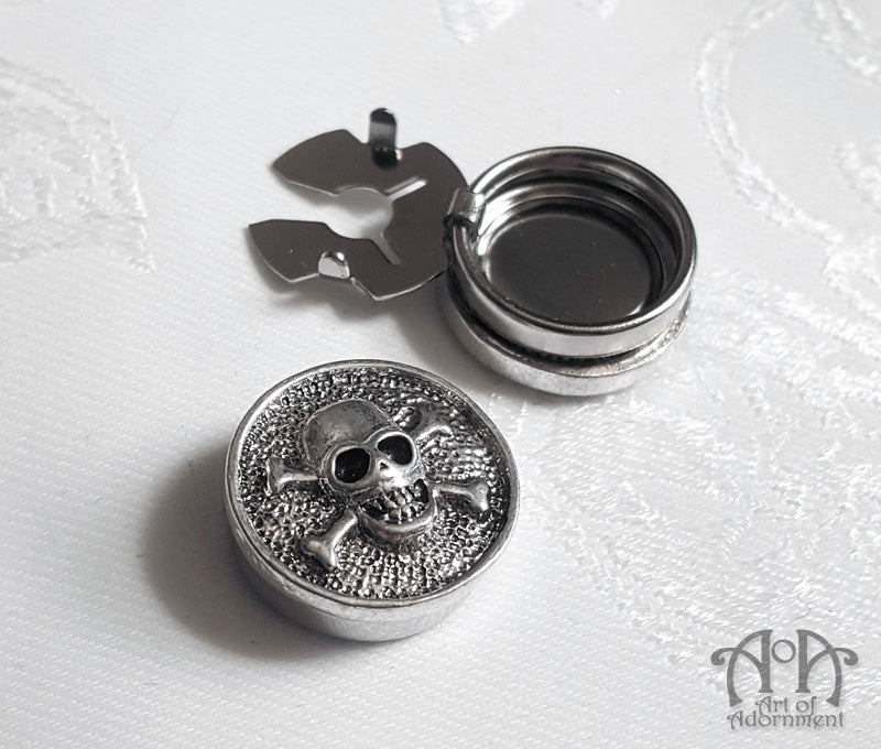 Argenta Gothic Skull Cuff Button Covers