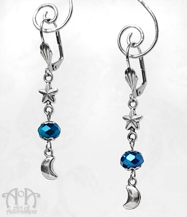 Mystic Moon Celestial Crystal Necklace & Earrings Set