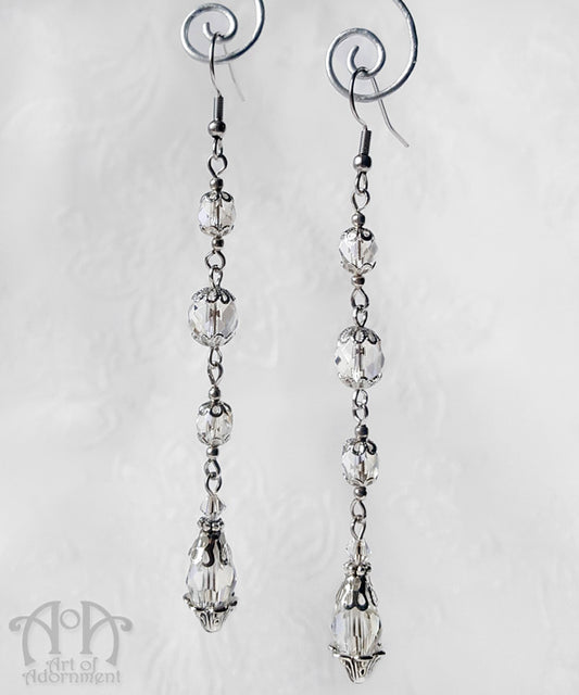 Argenta Femme Fatale Long Crystal Flapper Earrings