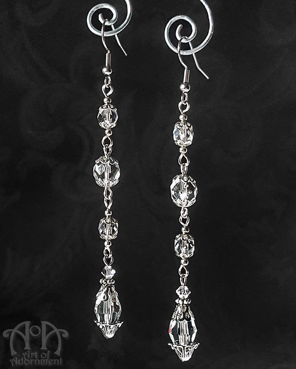 Argenta Femme Fatale Long Crystal Flapper Earrings