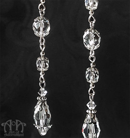 Argenta Femme Fatale Long Crystal Flapper Earrings