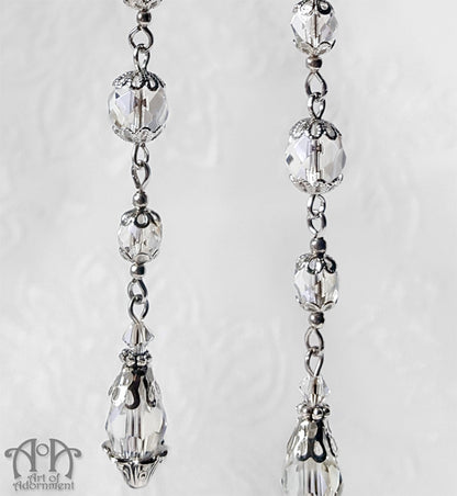 Argenta Femme Fatale Long Crystal Flapper Earrings