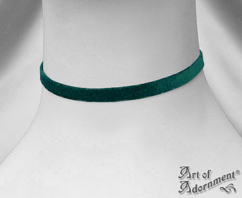 Custom Size 10mm Plain Colour Velvet Choker Necklace