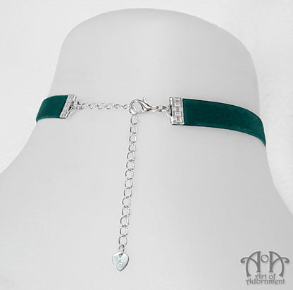 Custom Size 10mm Plain Colour Velvet Choker Necklace