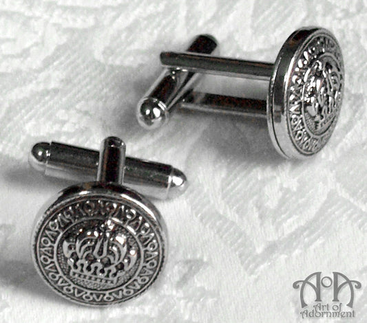 Argenta Victorian Royal Crown Cufflinks